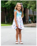 Arctic Blue & Floral  & Ruffle Shorties Set Item 373