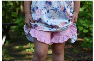 Arctic Blue & Floral  & Ruffle Shorties Set Item 373