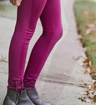 Plum Ruffle Button Leggings Item 418