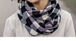 White Buffalo Plaid Infinity Scarf Item 435