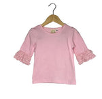 Ballet Pink Lace Bell 3/4 Sleeve Top Item 377